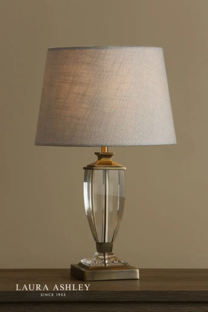 Laura Ashley Carson Antique Brass & Crystal Table Lamp Base Small