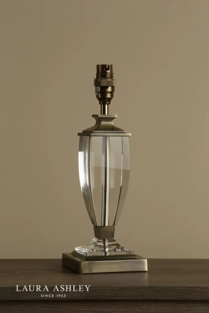 Laura Ashley Carson Antique Brass & Crystal Table Lamp Base Small