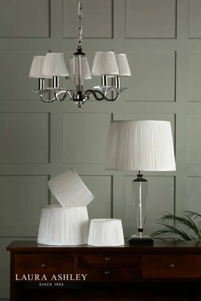 Hemsley Pleated Silk Cream Shade 250mm/10 Inch