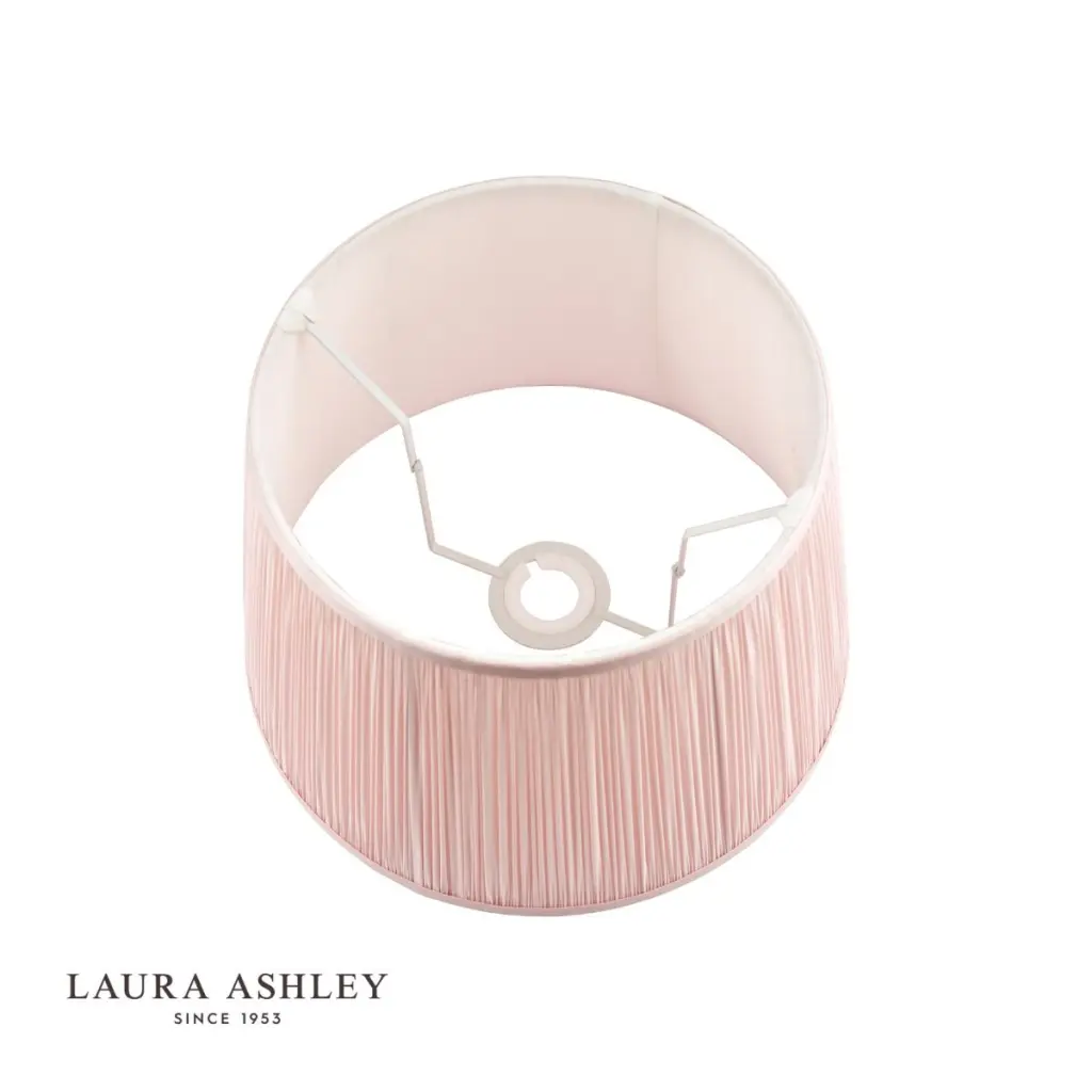 Hemsley Pleated Silk Pink Shade 250mm/ 10 Inch