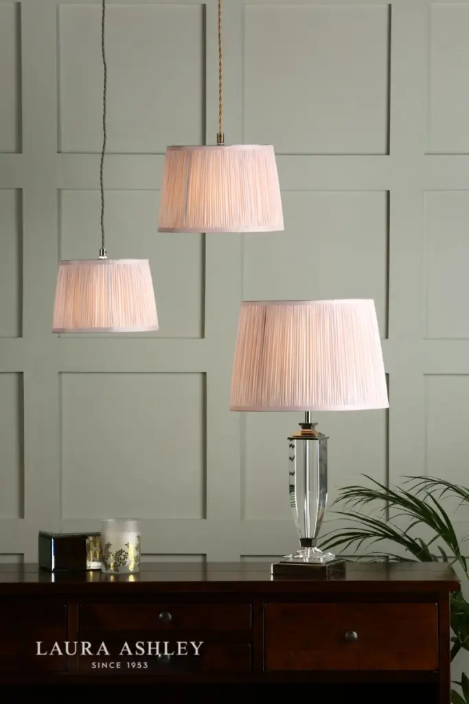 Hemsley Pleated Silk Pink Shade 250mm/ 10 Inch