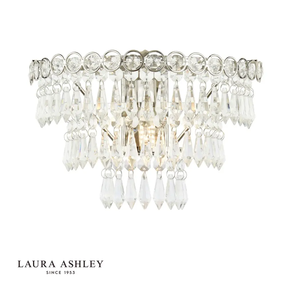 Enid Faceted Glass & Polished Nickel Wall Light