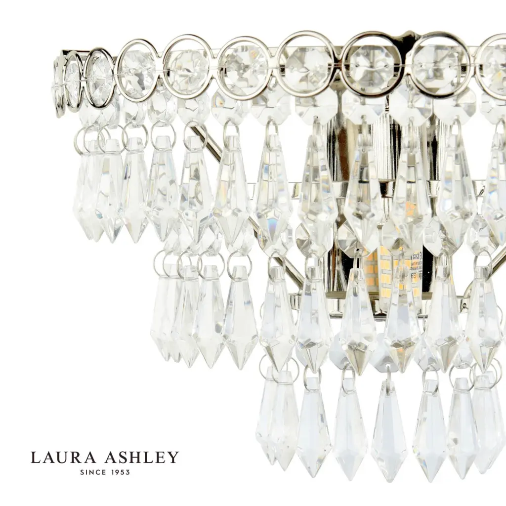 Enid Faceted Glass & Polished Nickel Wall Light