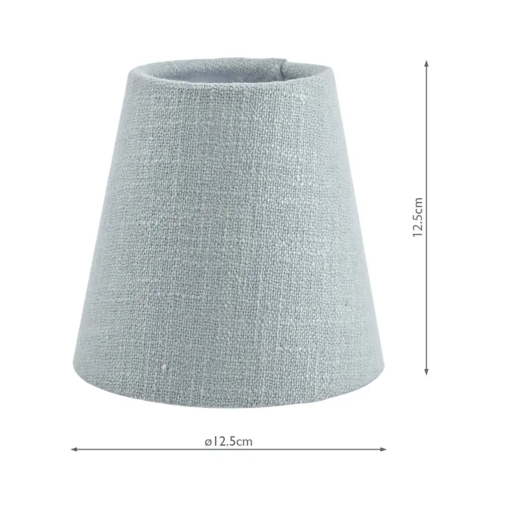 Bacall Linen  Drum Duck Egg Blue Shade 125mm/5 inch