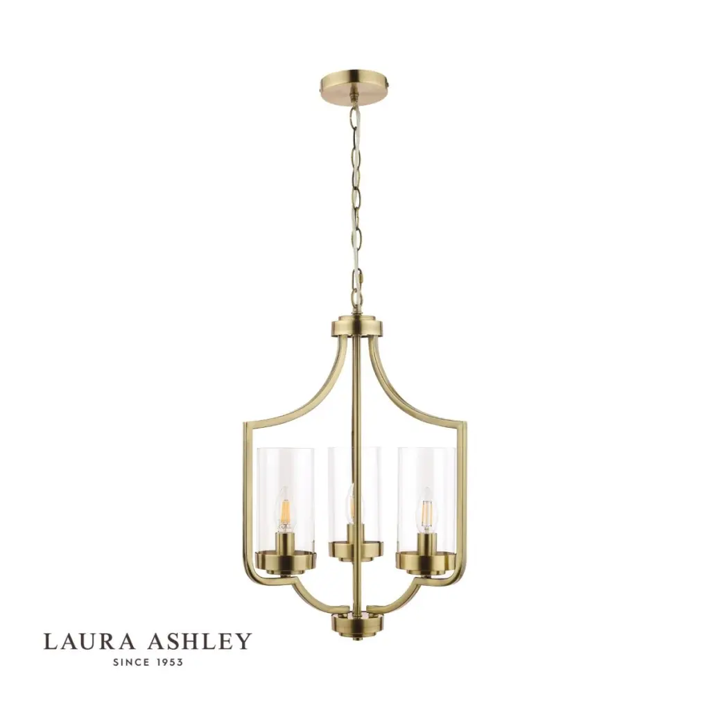 Joseph Antique Brass 3 Light Chandelier