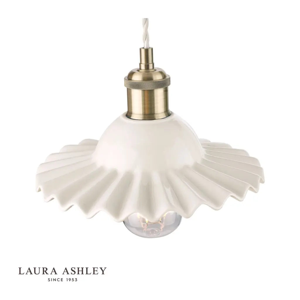 Beca Small Antique Brass & White Pendant