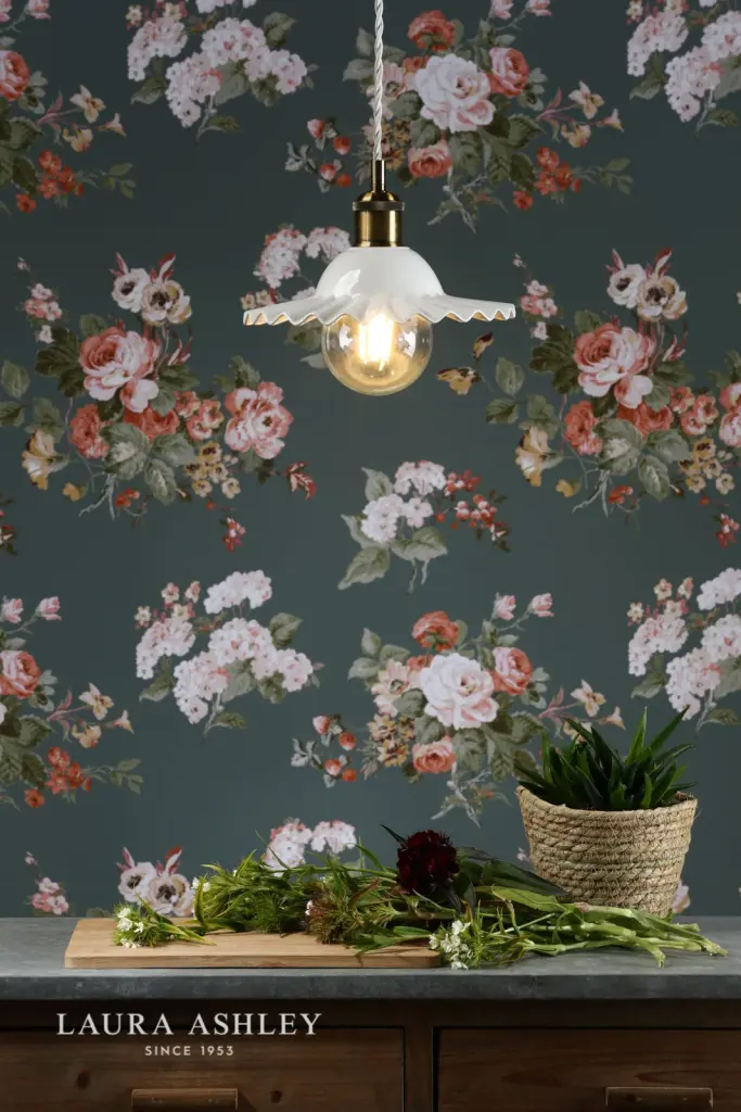 Beca Small Antique Brass & White Pendant
