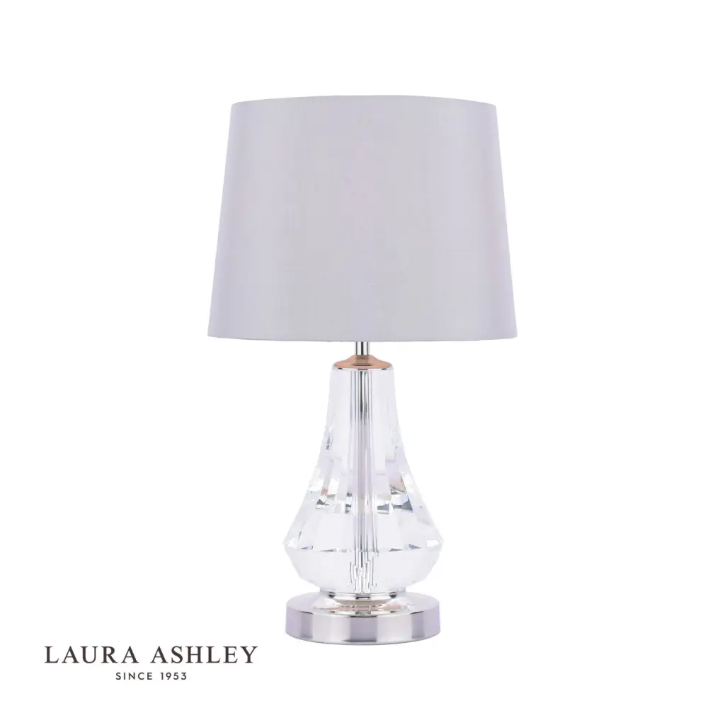 Humby Polished Nickel Touch Table Lamp C/W Shade