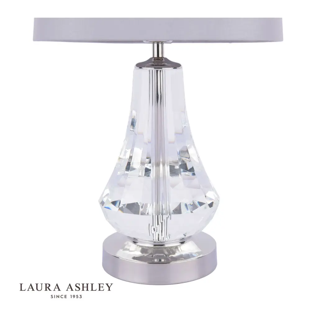 Humby Polished Nickel Touch Table Lamp C/W Shade