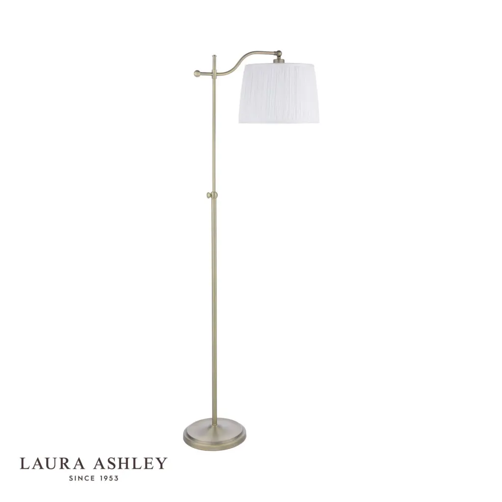 Hemsley Antique Brass Floor Lamp C/W Shade