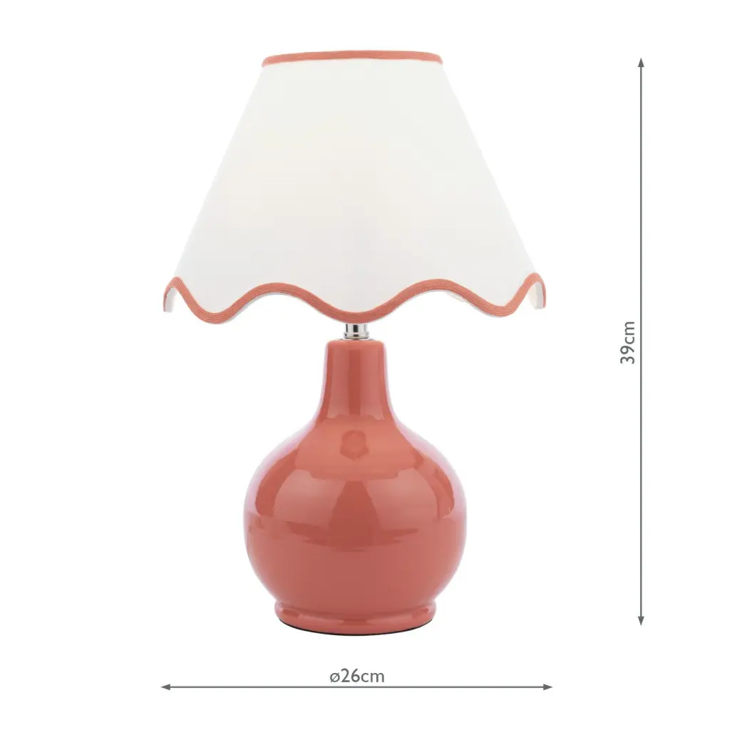 Bramhope Terracotta Table Lamp C/W Shade