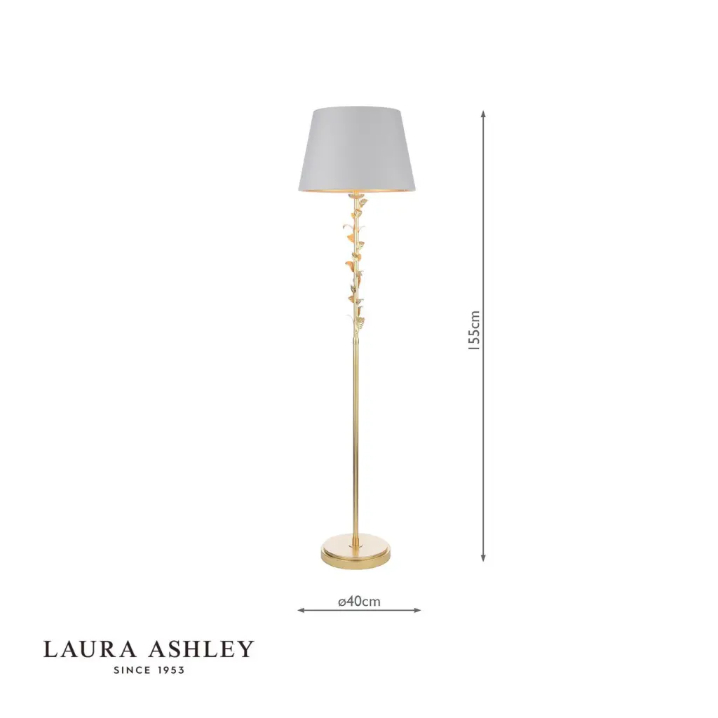 Halton Gold Leaf Floor Lamp C/W Shade
