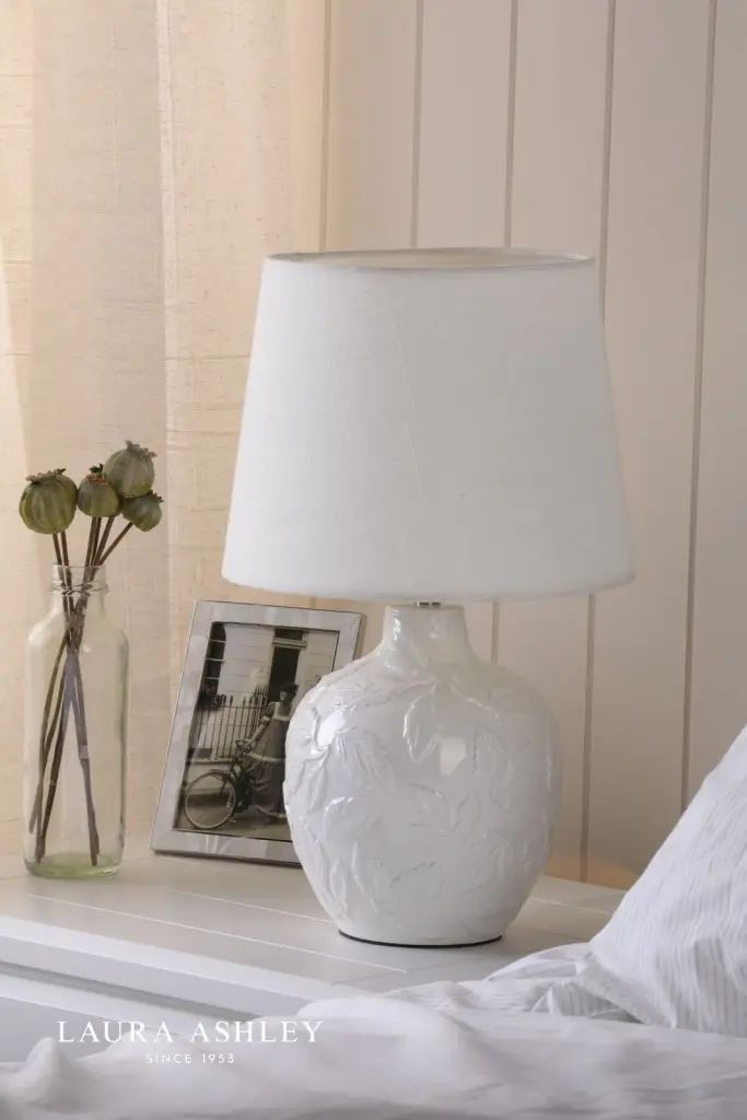 Redhall White Ceramic Table Lamp C/W Shade
