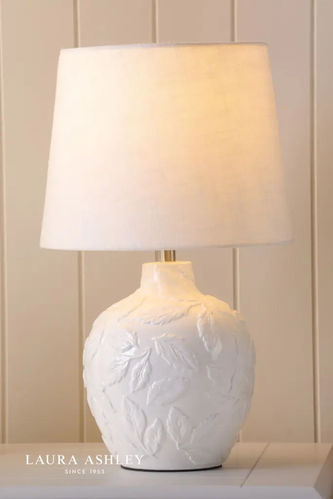 Redhall White Ceramic Table Lamp C/W Shade