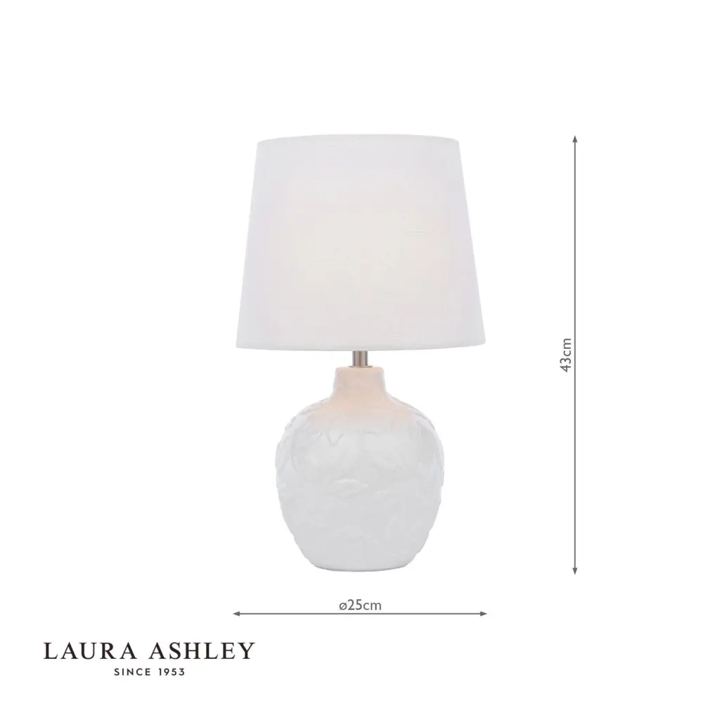 Redhall White Ceramic Table Lamp C/W Shade