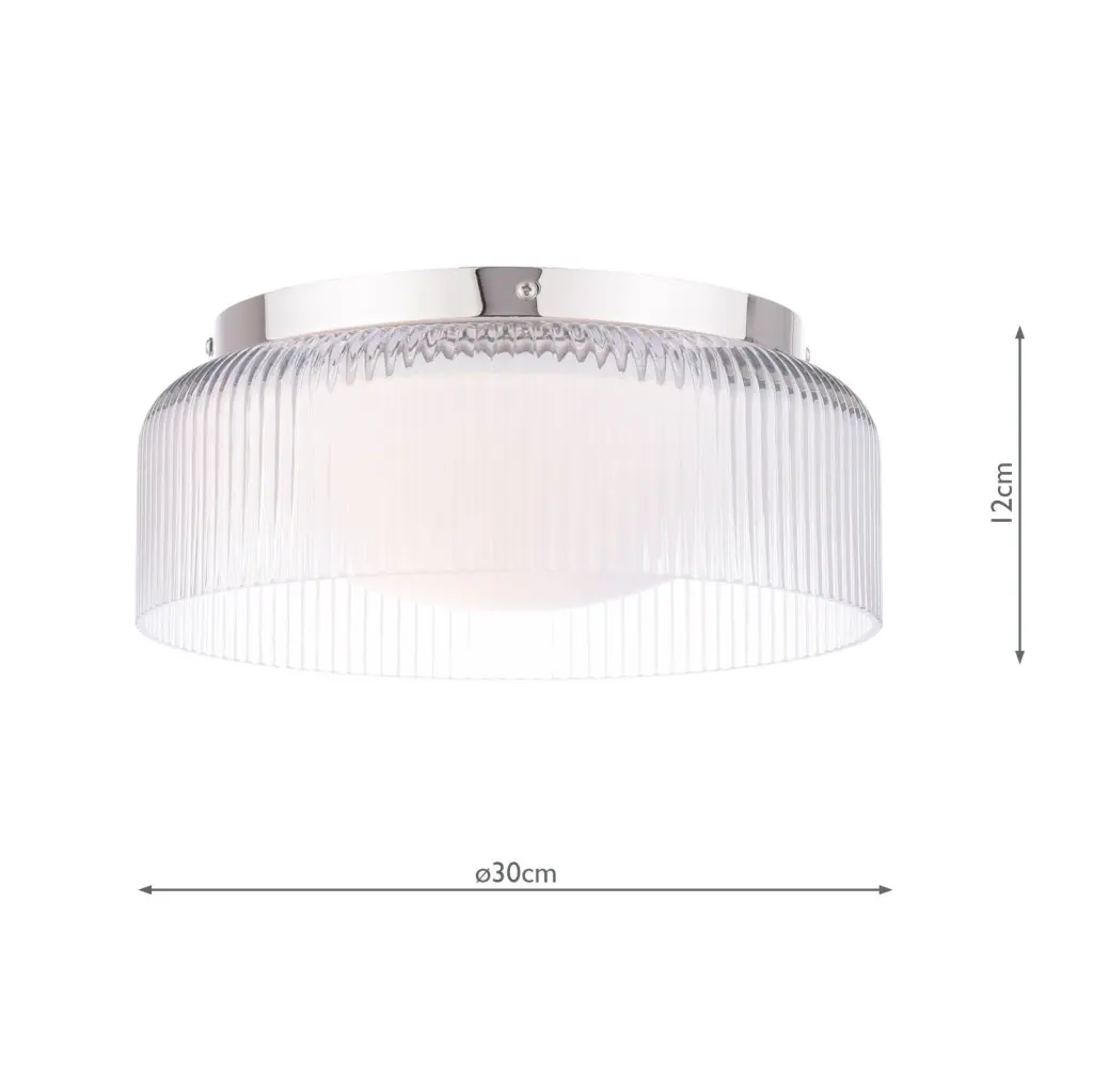 Clarissa Polished Chrome Flush Fitting IP44