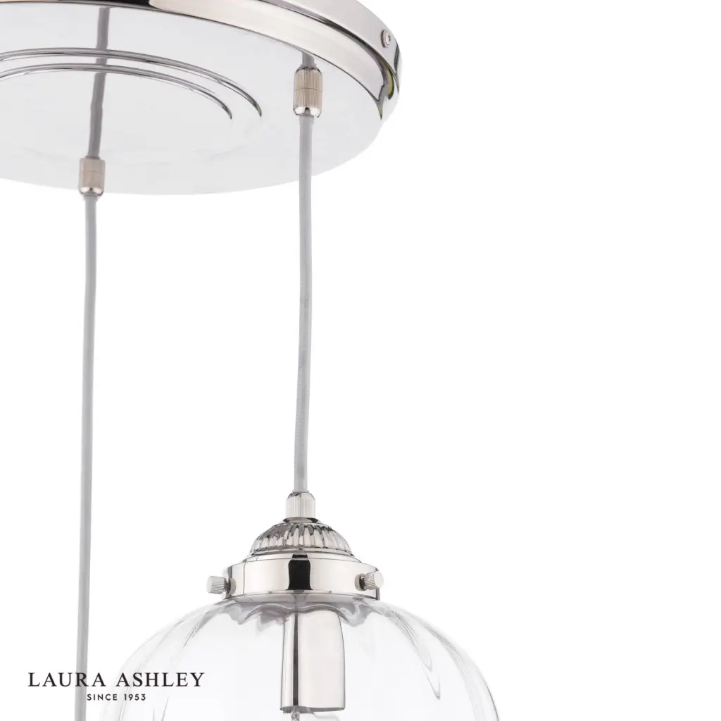 Whitham 3 Light Polished Nickel Cluster Pendant