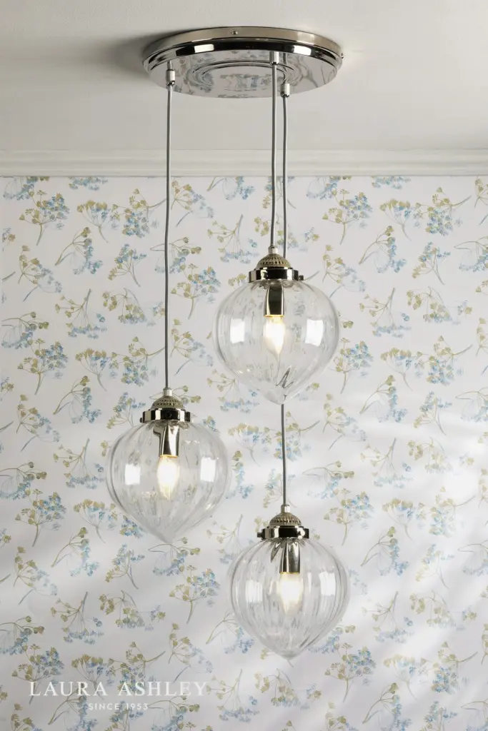 Whitham 3 Light Polished Nickel Cluster Pendant