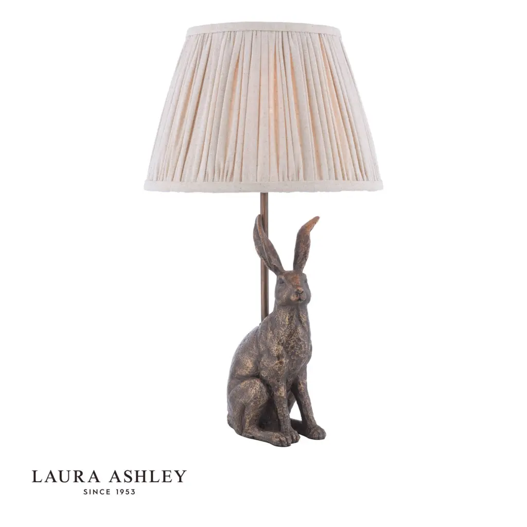 Antique Bronze Hare Table Lamp C/W Shade