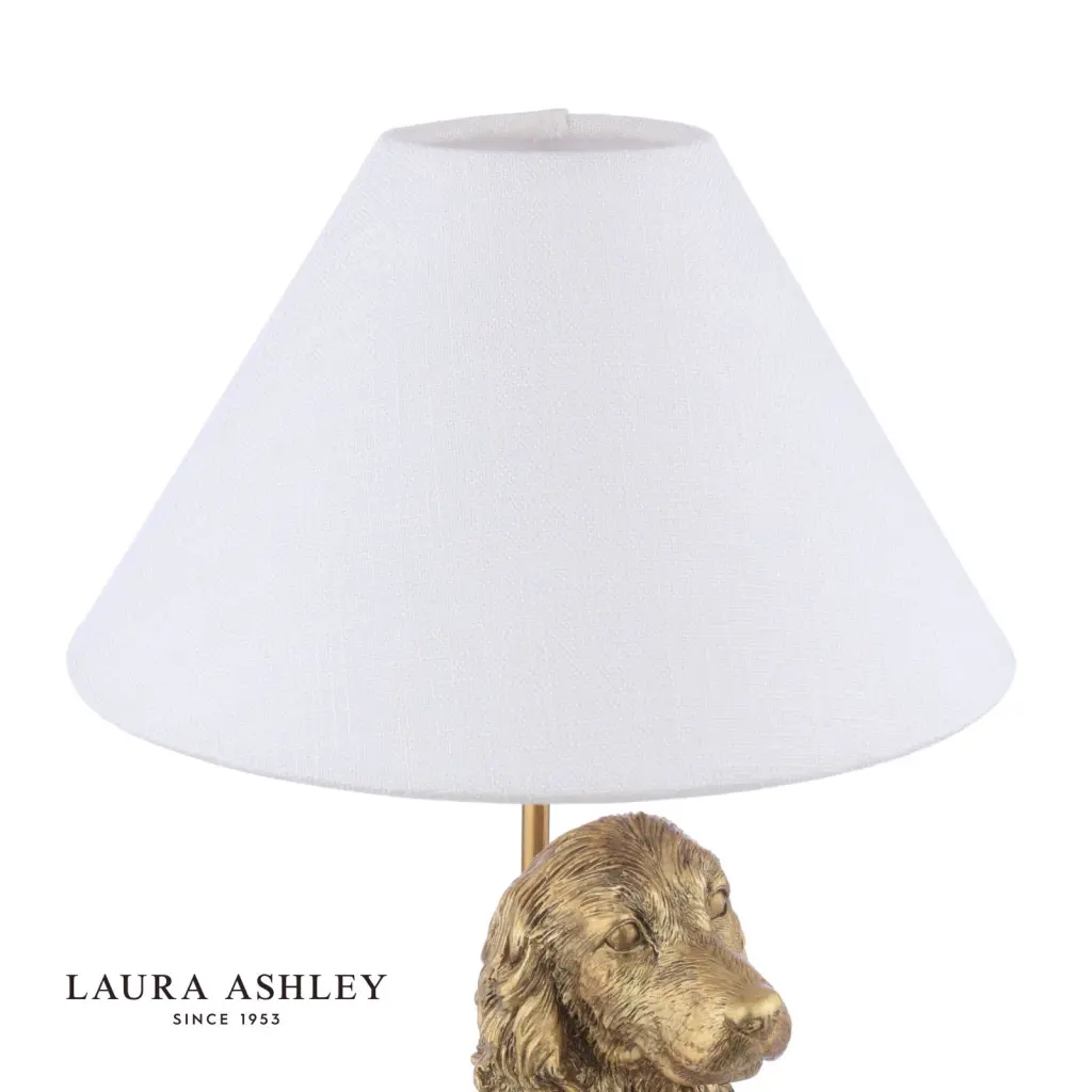 Antique Gold Cocker Spaniel Table Lamp C/W Shade