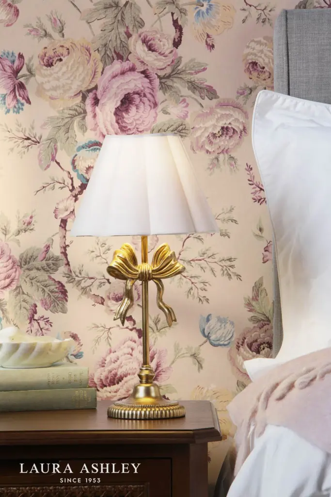 Larkfield Bow Gold Table Lamp C/W Shade