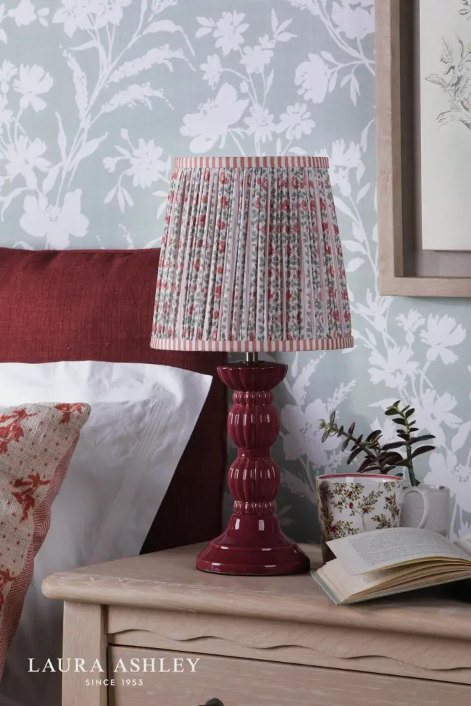 Kelbrook Red Ceramic Table Lamp C/W Shade
