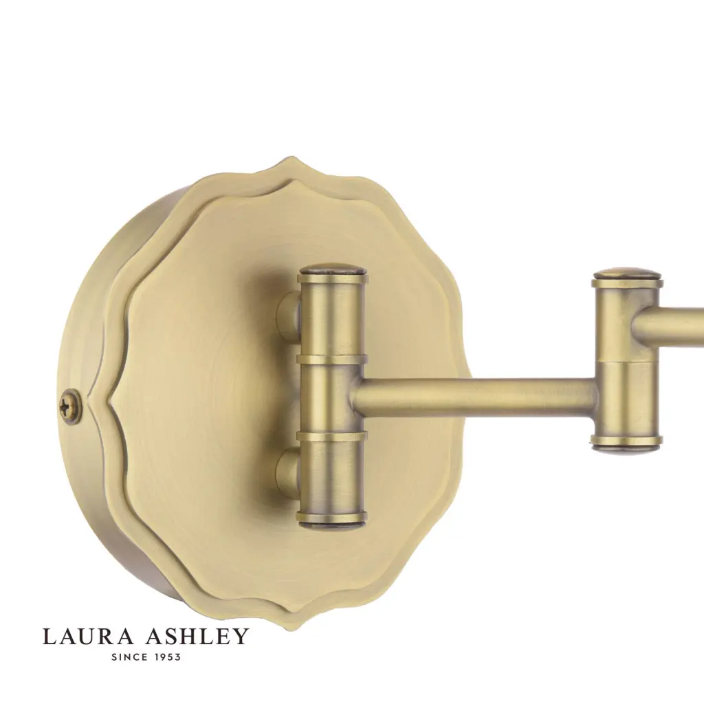Denwick Antique Brass Wall Light C/W Red Shade