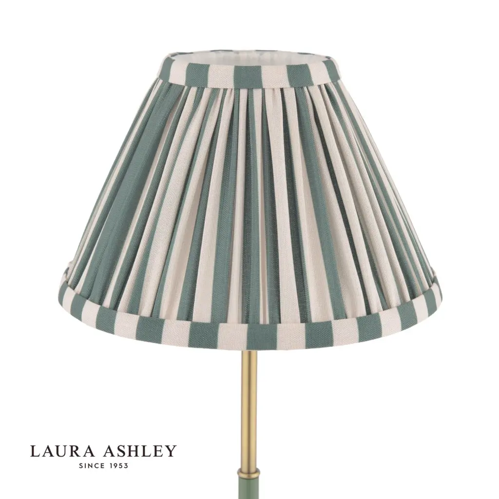 Denwick Antique Brass Table Lamp C/W Green Shade