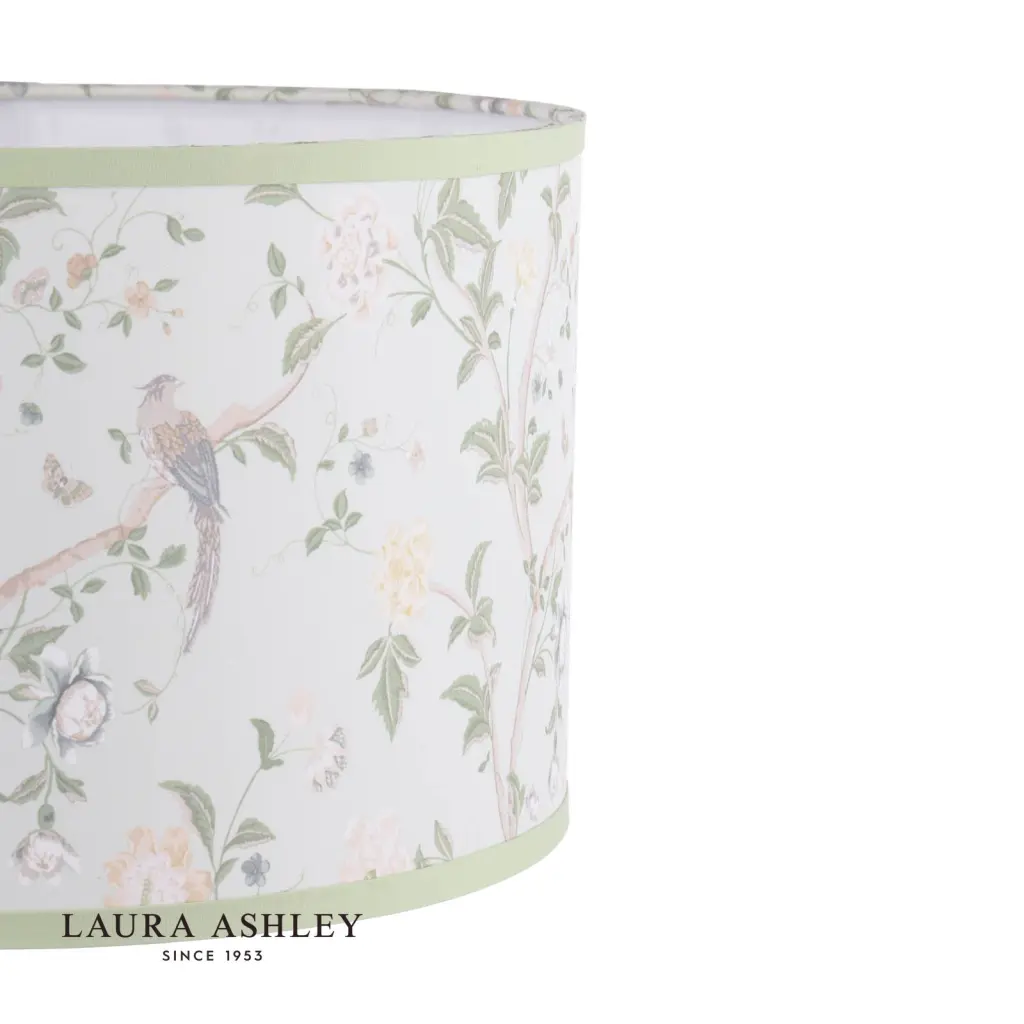 Summer Palace Green Cotton Drum Shade