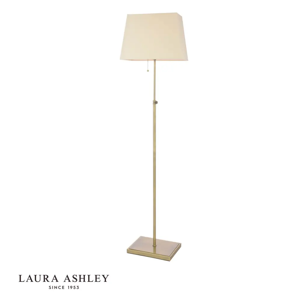 Bartley Antique Brass Floor Lamp C/W Shade