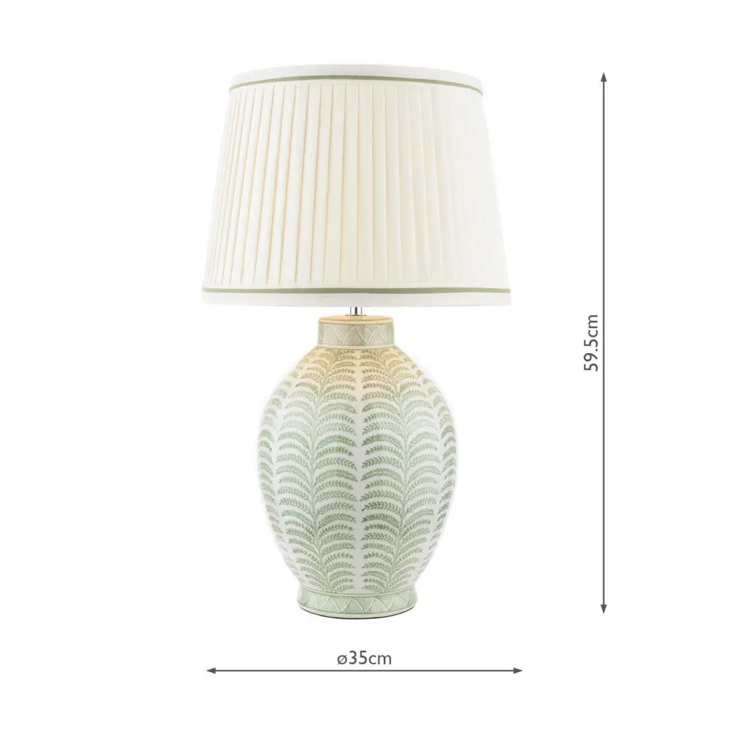 Stannard Green Table Lamp C/W Shade
