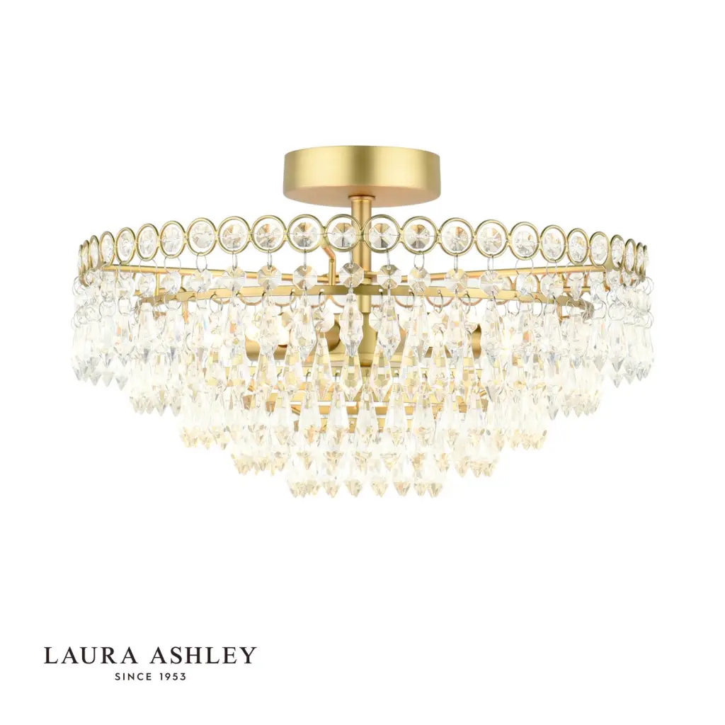 Enid Antique Brass Semi Flush Fitting