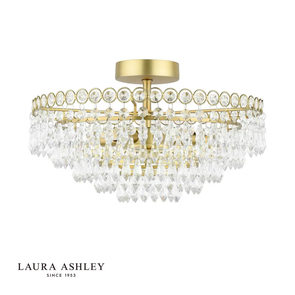 Enid Antique Brass Semi Flush Fitting