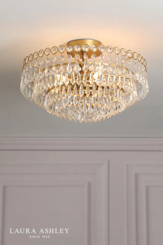 Enid Antique Brass Semi Flush Fitting
