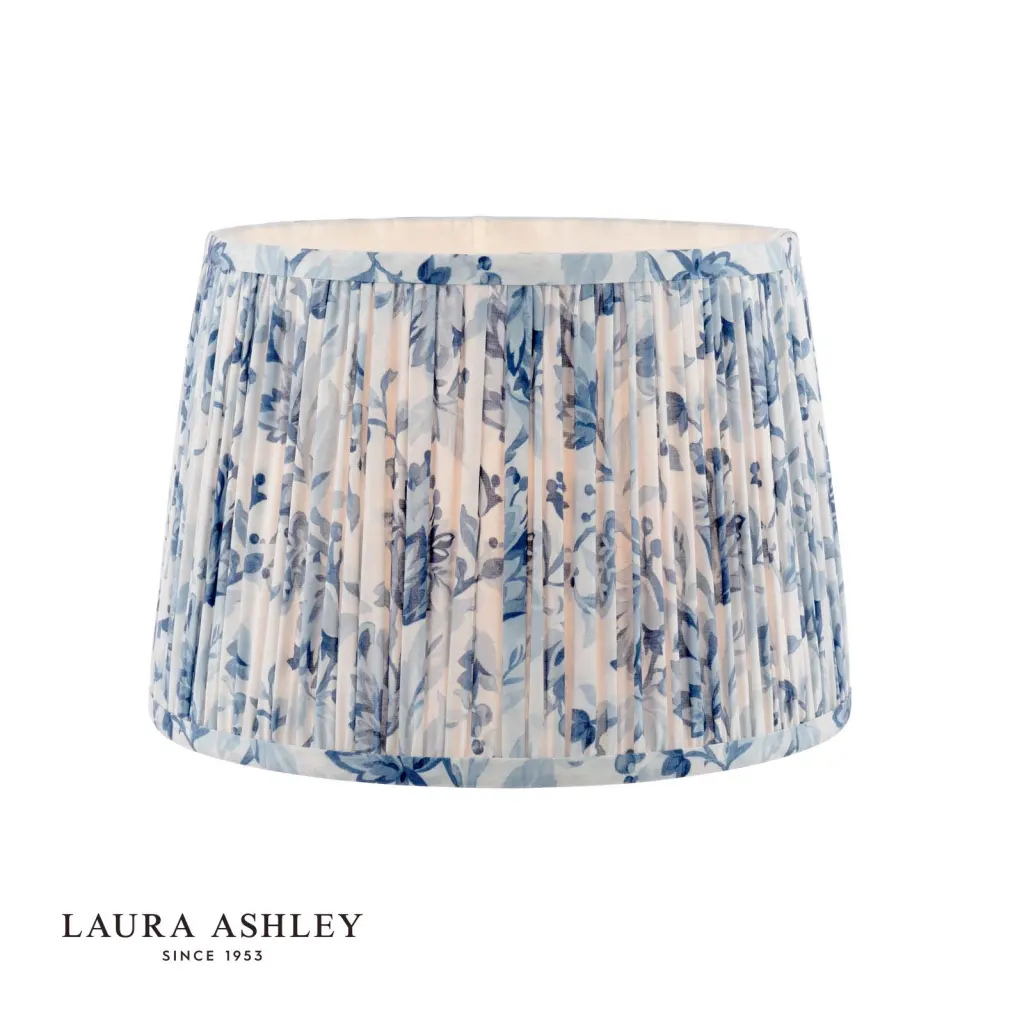 Adwick Blue Cotton Tapered Drum Shade 30cm