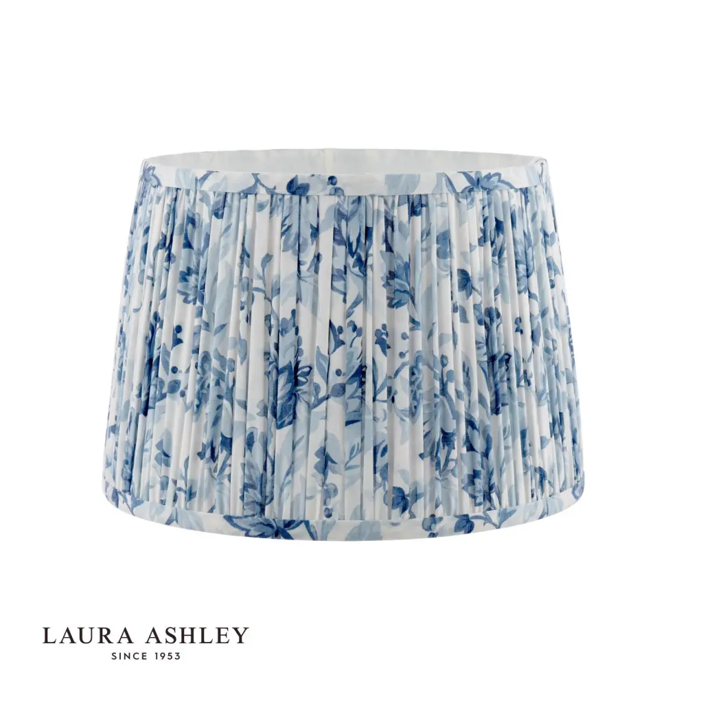 Adwick Blue Cotton Tapered Drum Shade 30cm