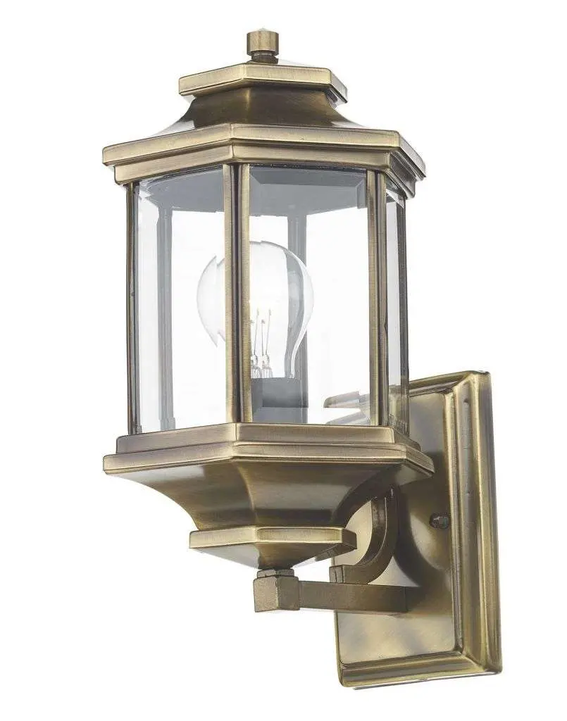 Ladbroke Lantern Antique Brass complete with Bevelled Glass