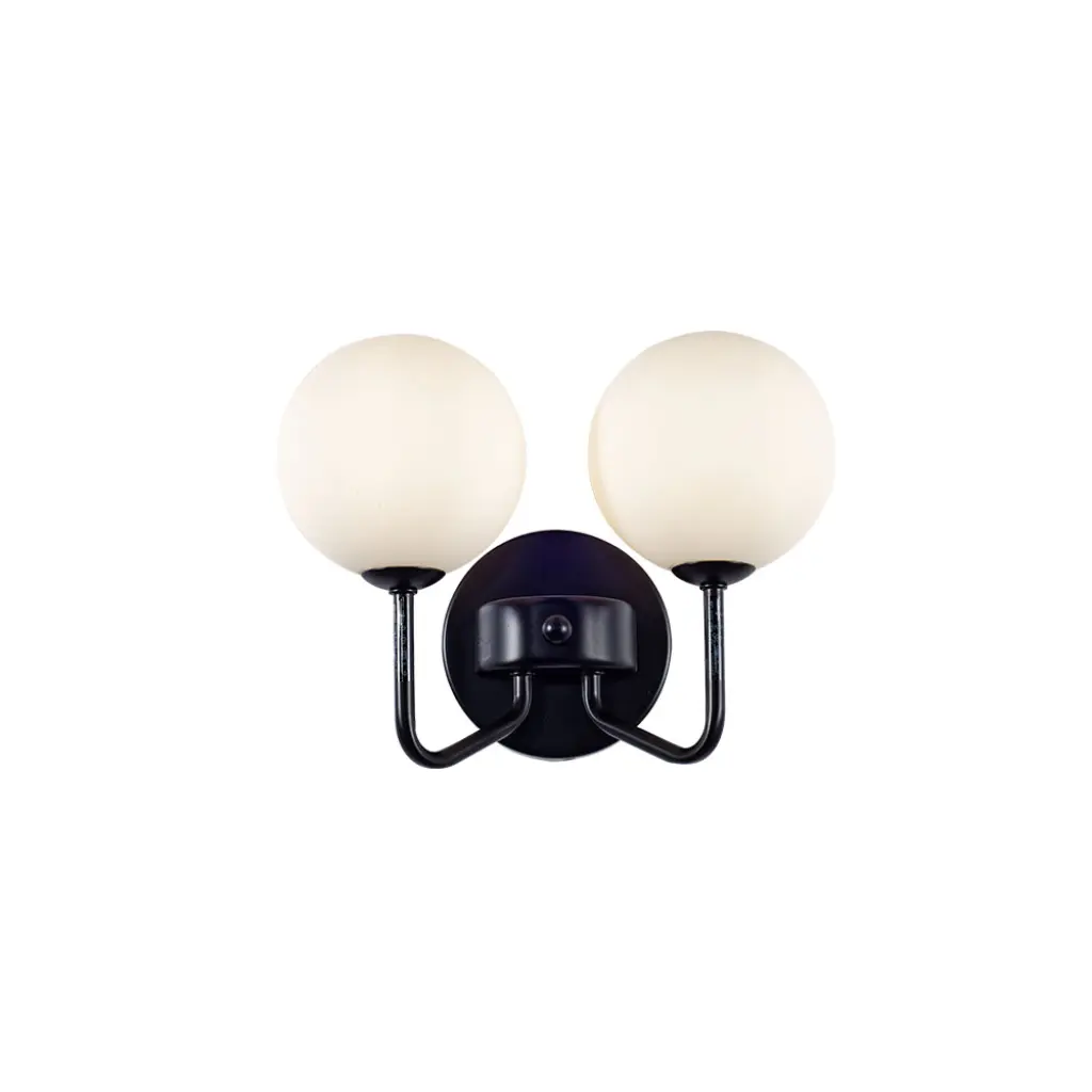 Lando Double Wall Light in Matt Black