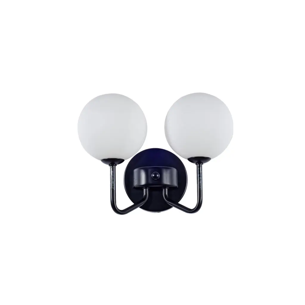 Lando Double Wall Light in Matt Black