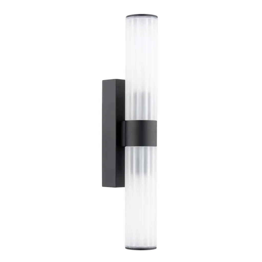 Lars Matt Black Up & Down Bathroom Wall Light