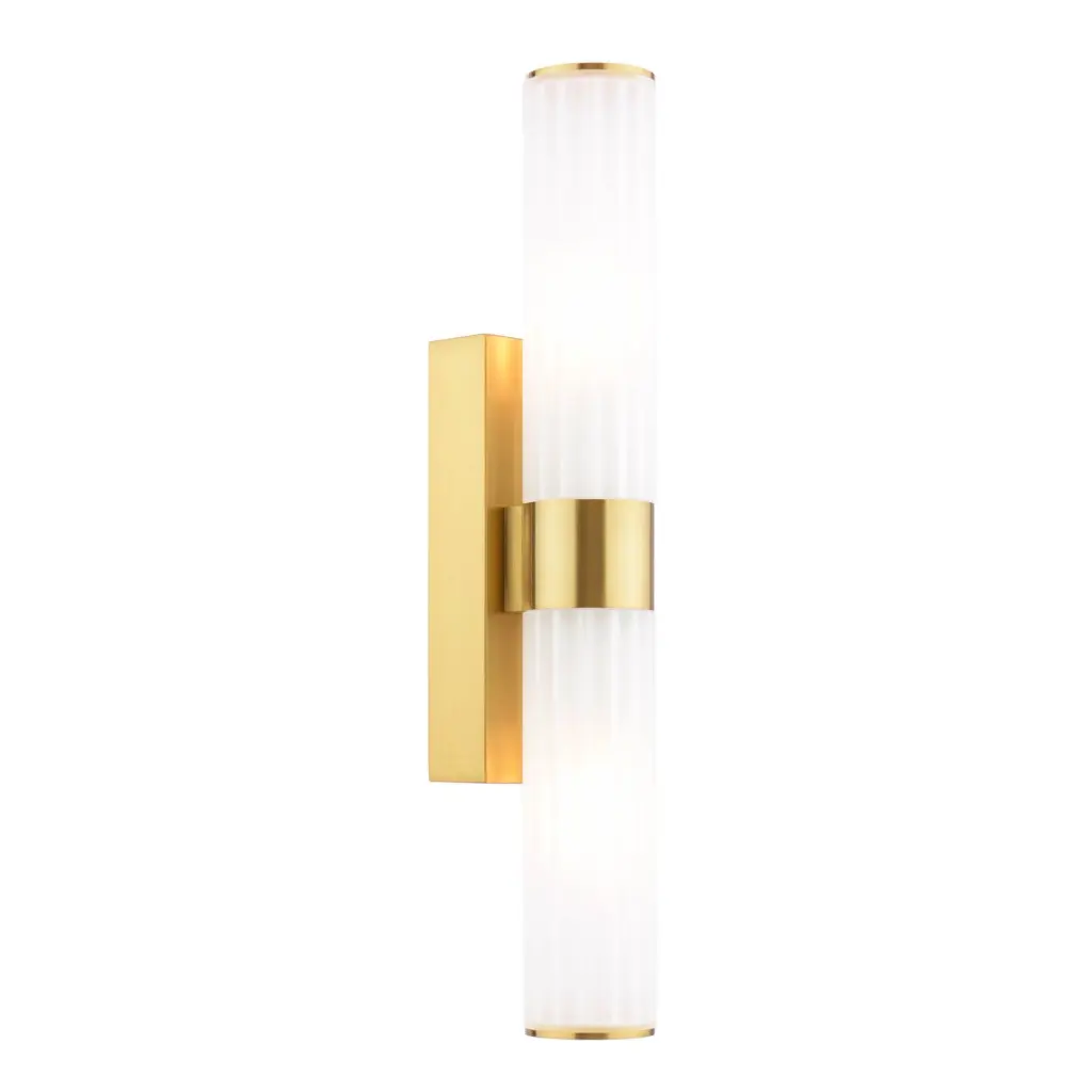 Lars Brushed Gold Up & Down Bathroom Wall Light