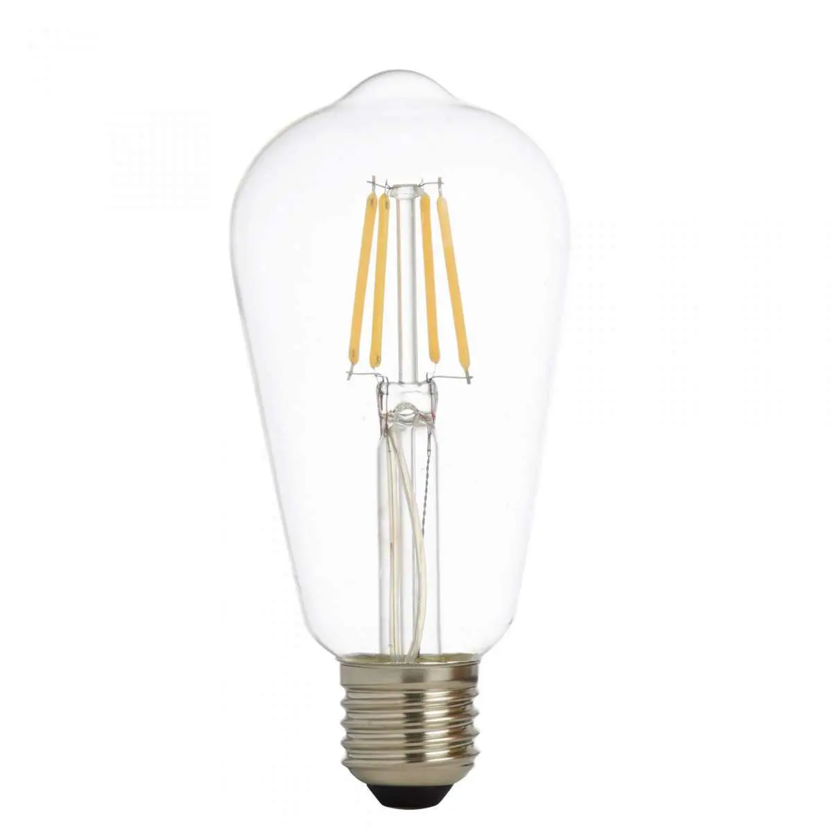 Led Filament Bulbs E27 6W Warm White Clear Glass