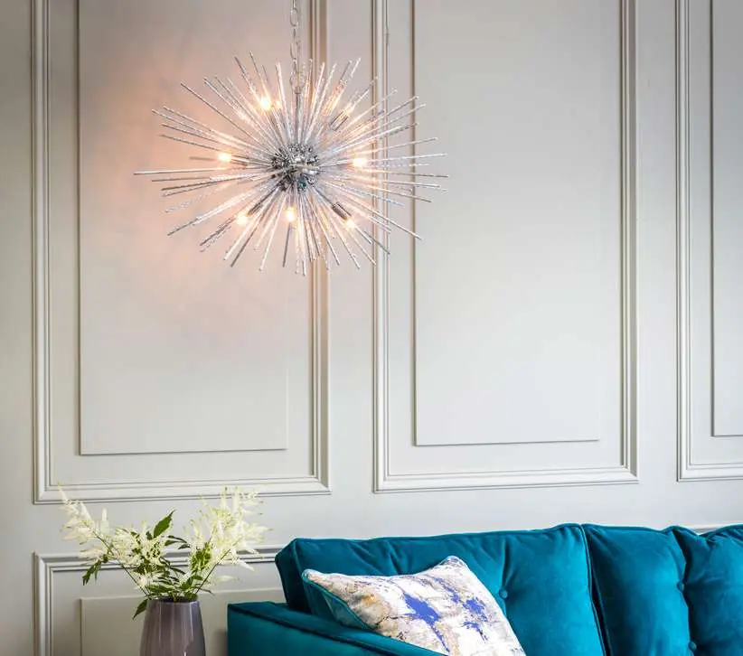Lena Polished Chrome 9 Light Pendant
