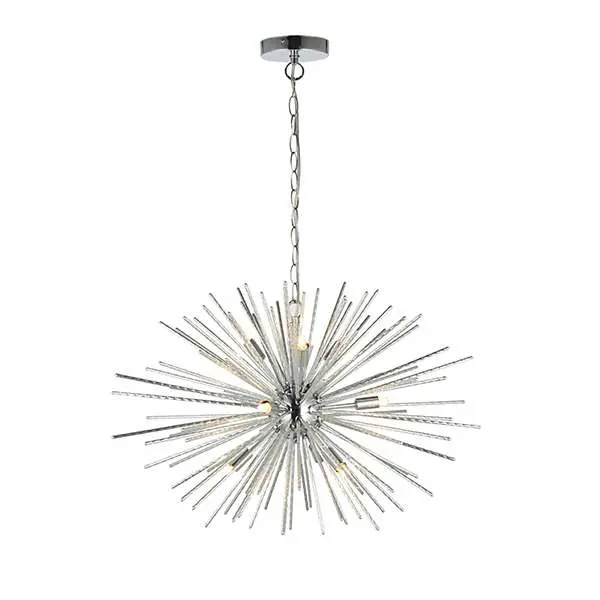Lena Polished Chrome 9 Light Pendant