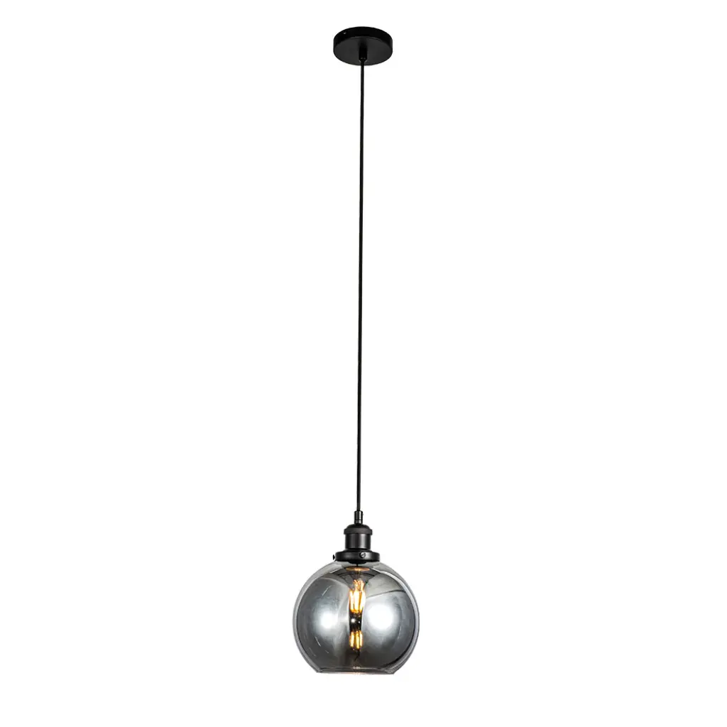 Lewis Small Glass Ball Pendant Matt Black