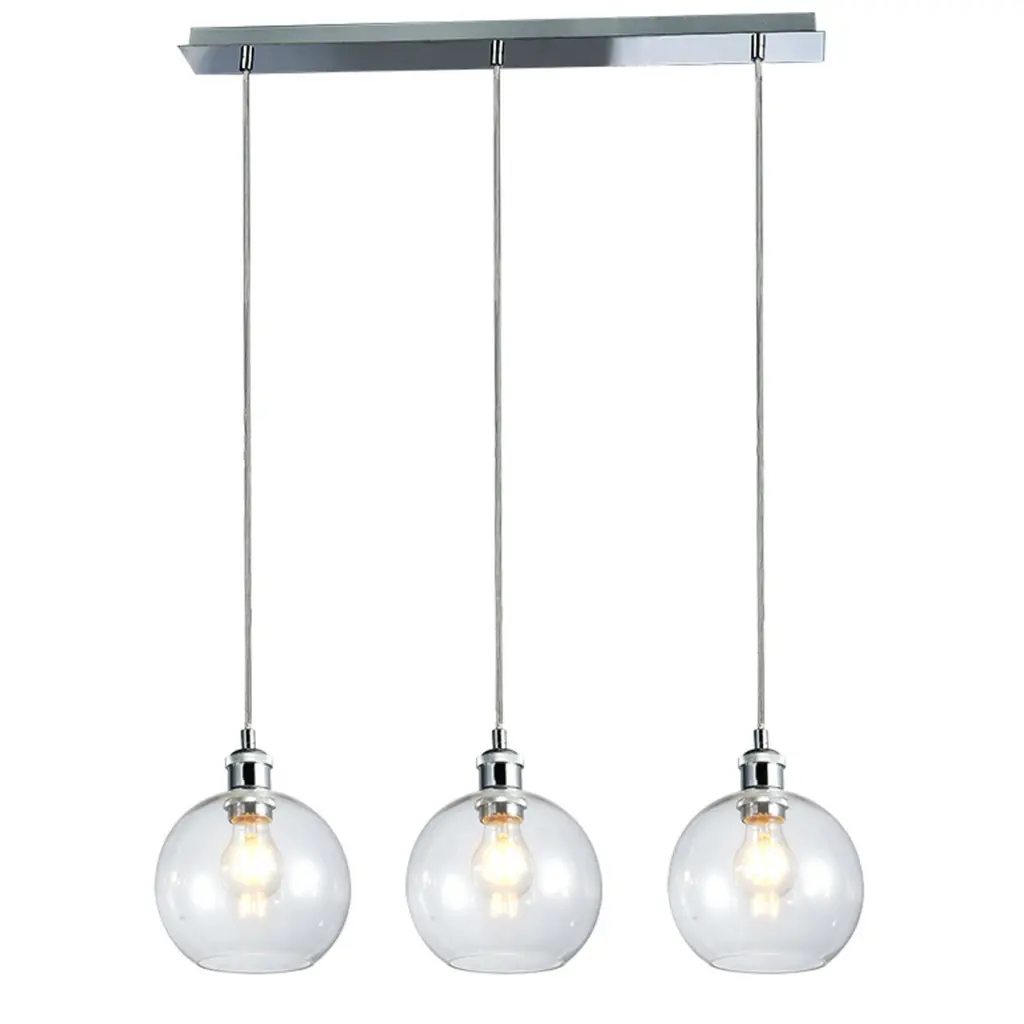 Lewis 3 Light Bar Pendant in Polished Chrome