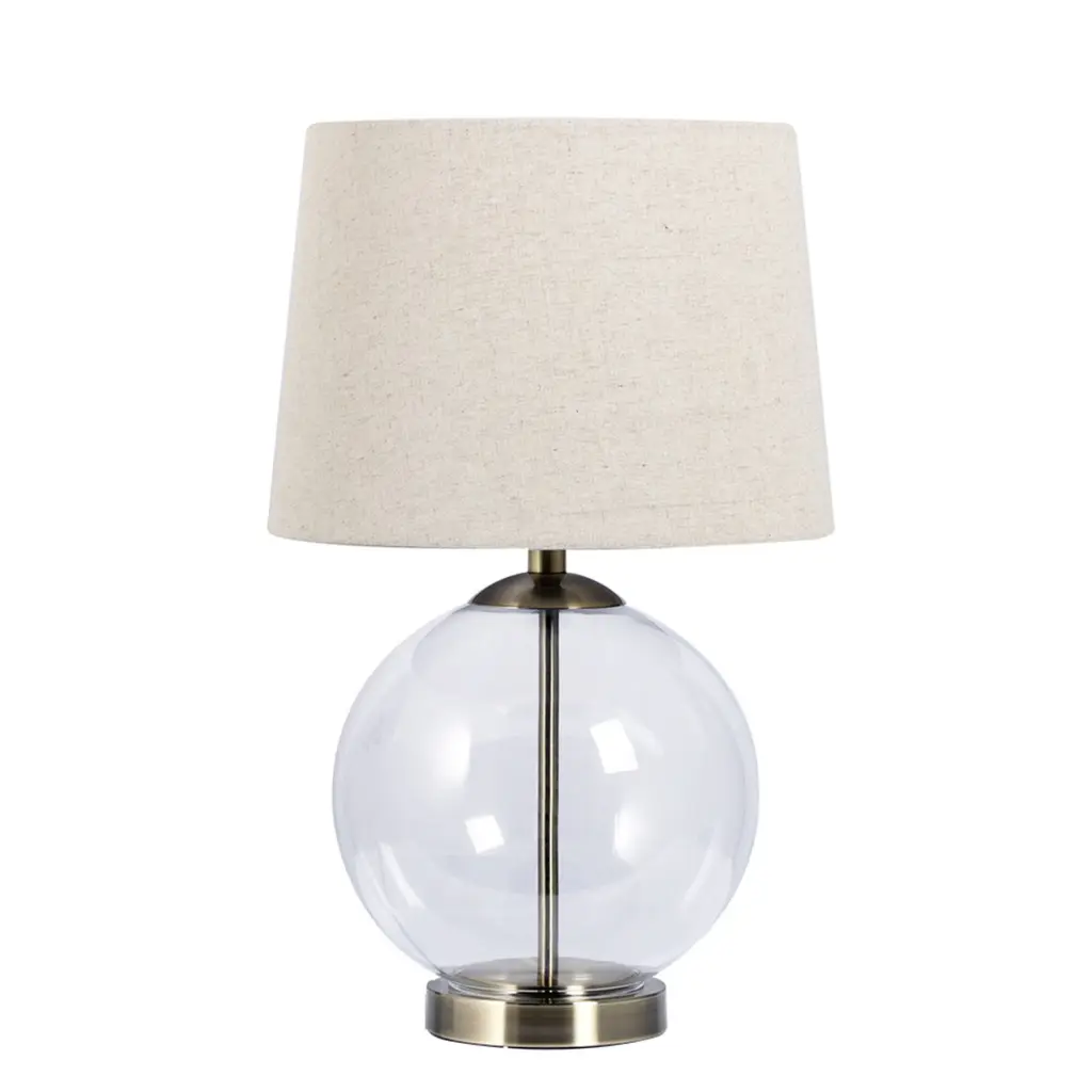 Lewis Antique Brass Table Lamp C/W Shade