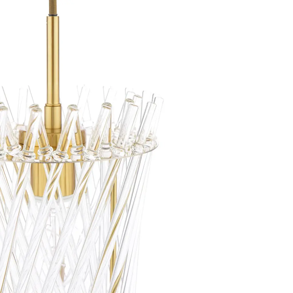 Loire Single Natural Brass Pendant