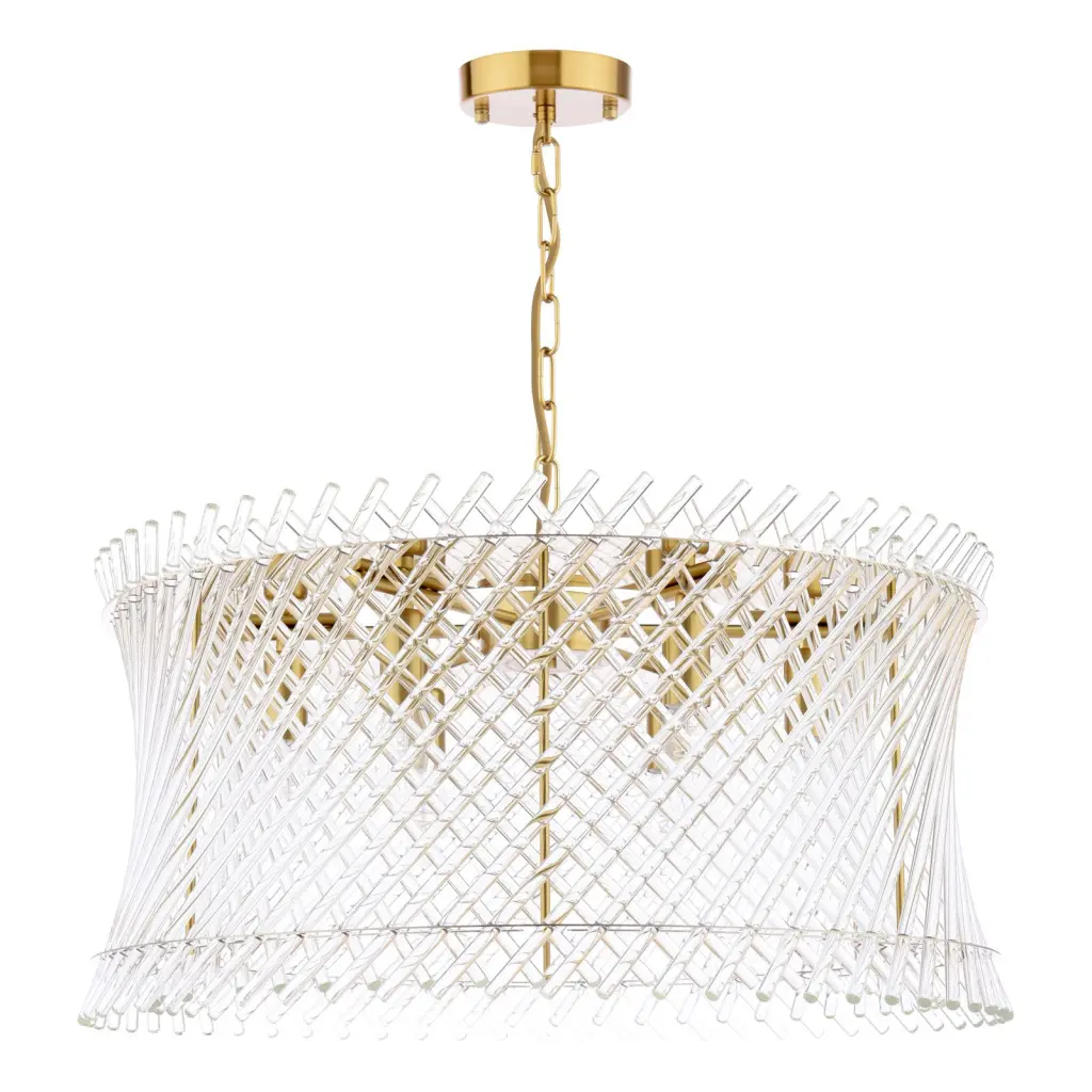 Loire 6 Light Natural Brass Pendant