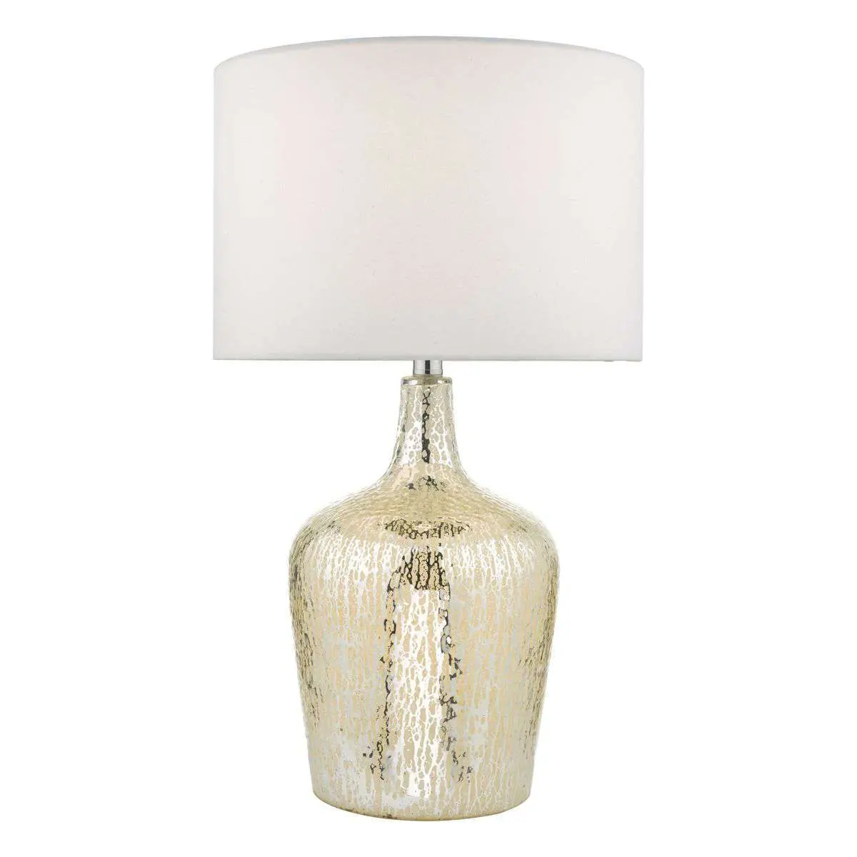 Lolek Table Lamp Silver Glass with Shade